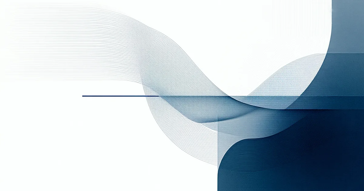 Abstract visualization of AI matching a person's writing voice — two overlapping text pattern layers