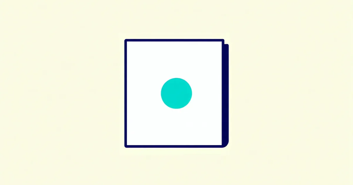 Abstract empty inbox icon with a subtle visual indicating calm clarity rather than empty anxiety