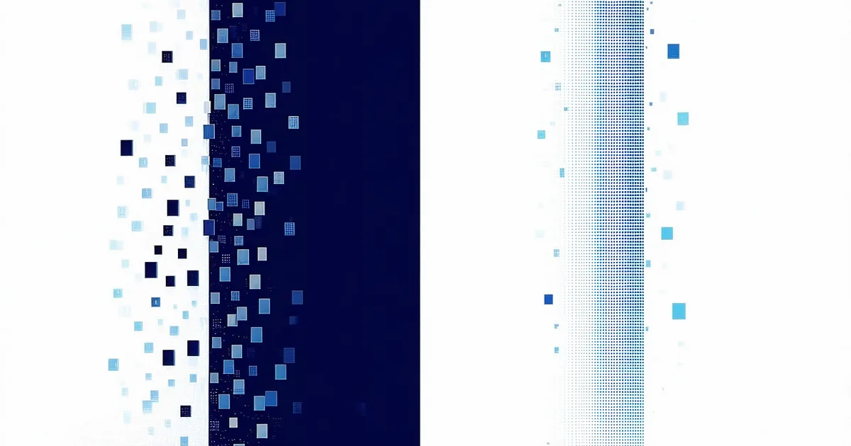 Two abstract visual columns — triage sorting on the left, priority queue on the right